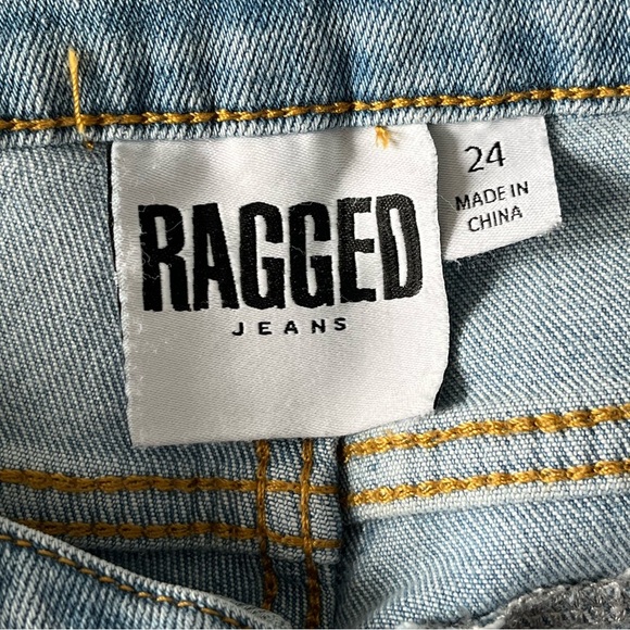 The Ragged Priest Low Rider Bootcut Jeans Size 24 Light Denim Stretch New - Picture 11 of 16